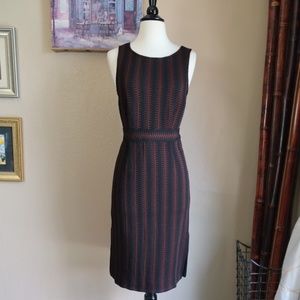 NWT Philosophy ~ Black + Brown ZigZag Dress ~ Sz M
